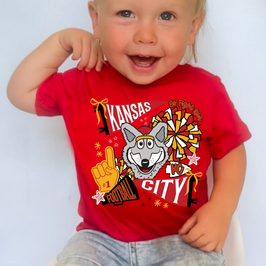 Toddler Kansas City Football Collage Mascot