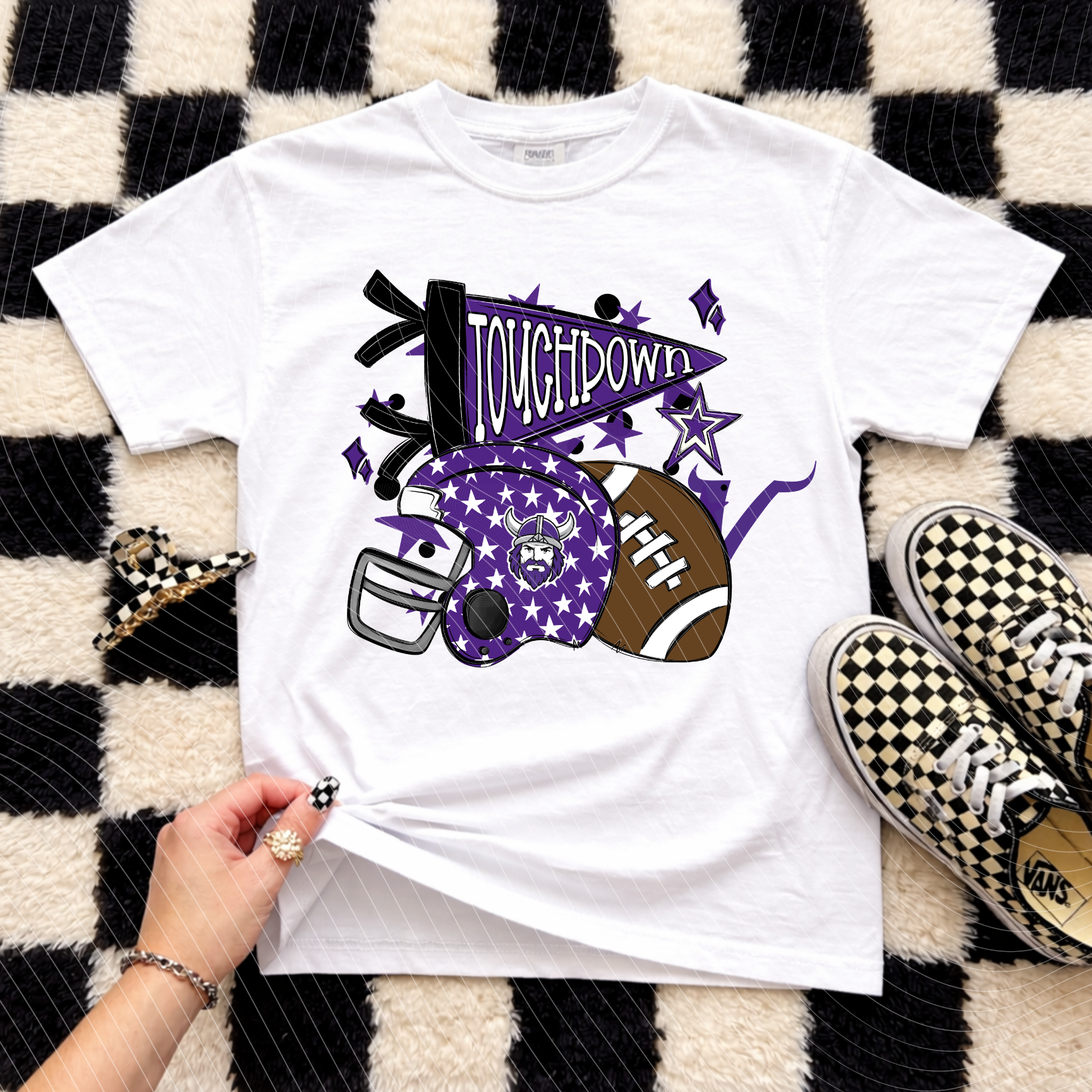 Touchdown Vikings Purple Doodle