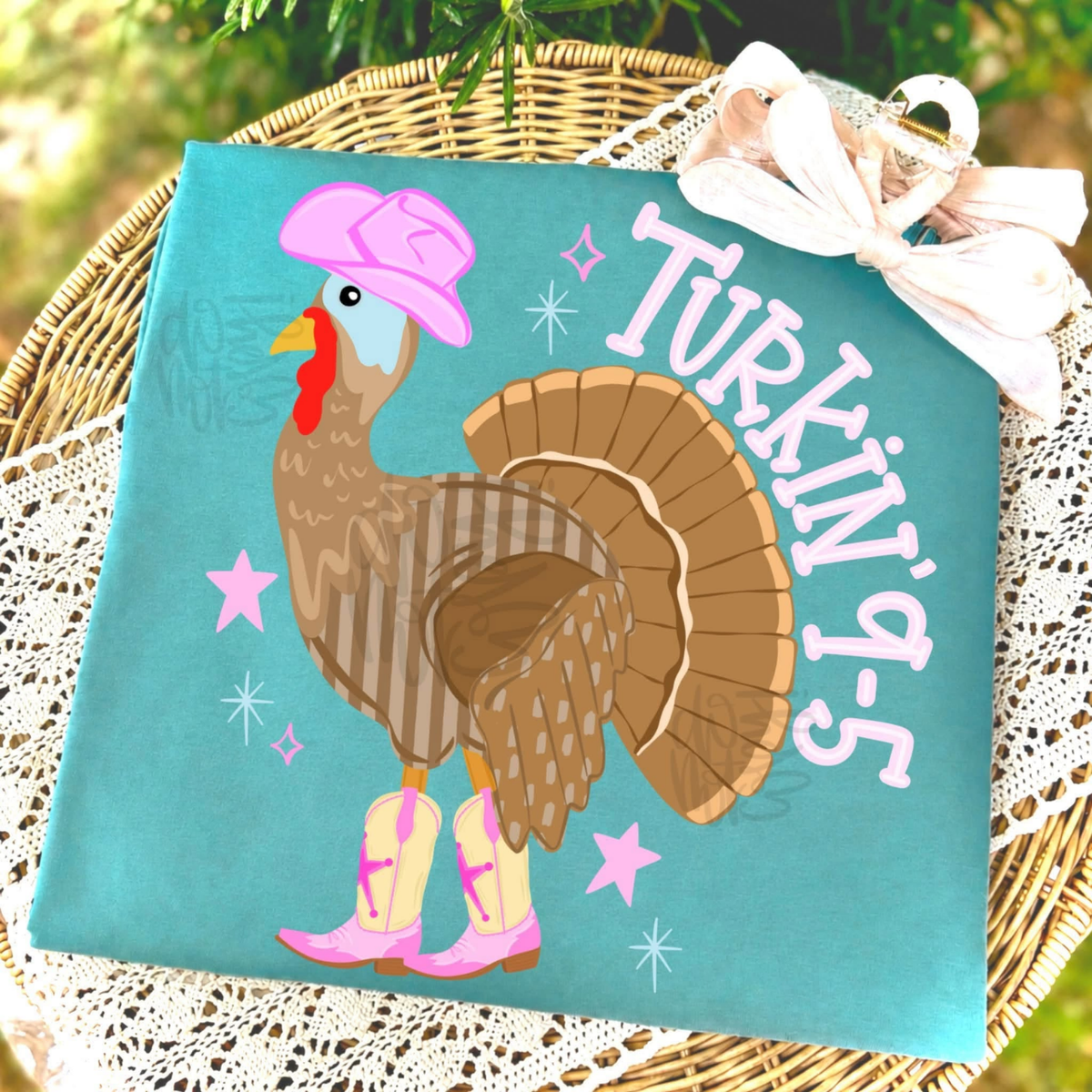 Turkin’ 9-5 | Western Thanksgiving Turkey Graphic Tee