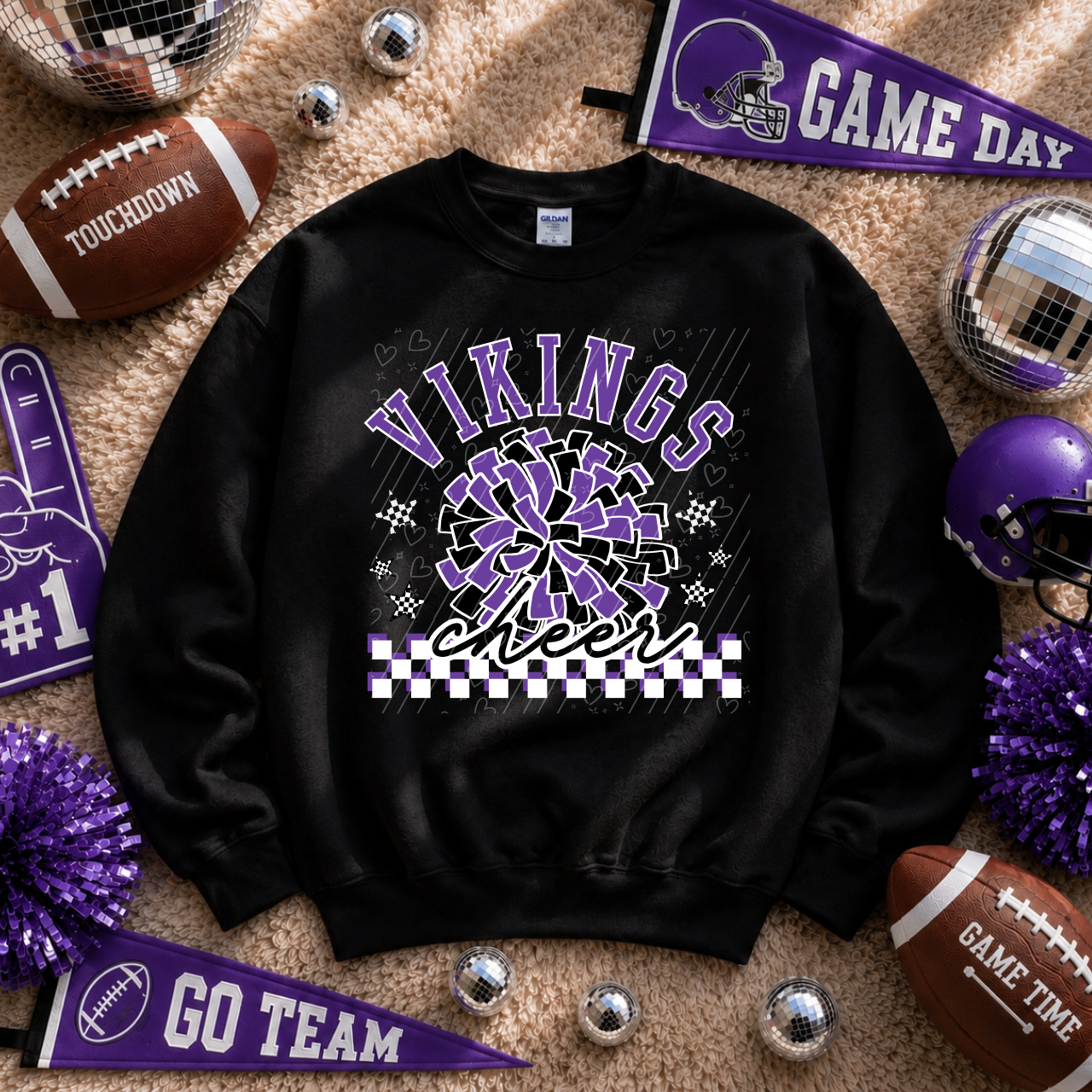 Vikings Checkered Cheer