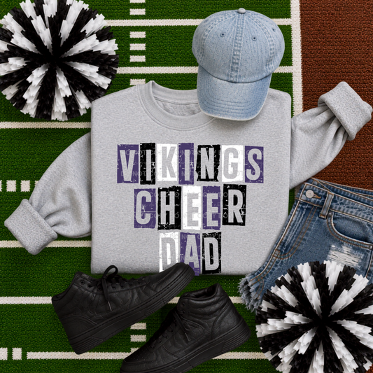 Vikings Cheer Dad Stamped