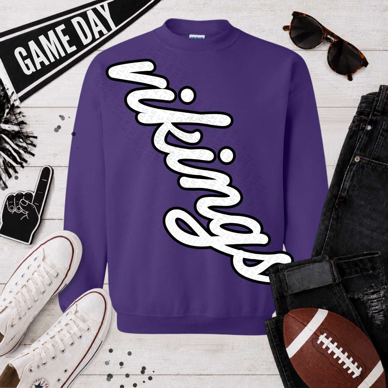 Vikings Diagonal White