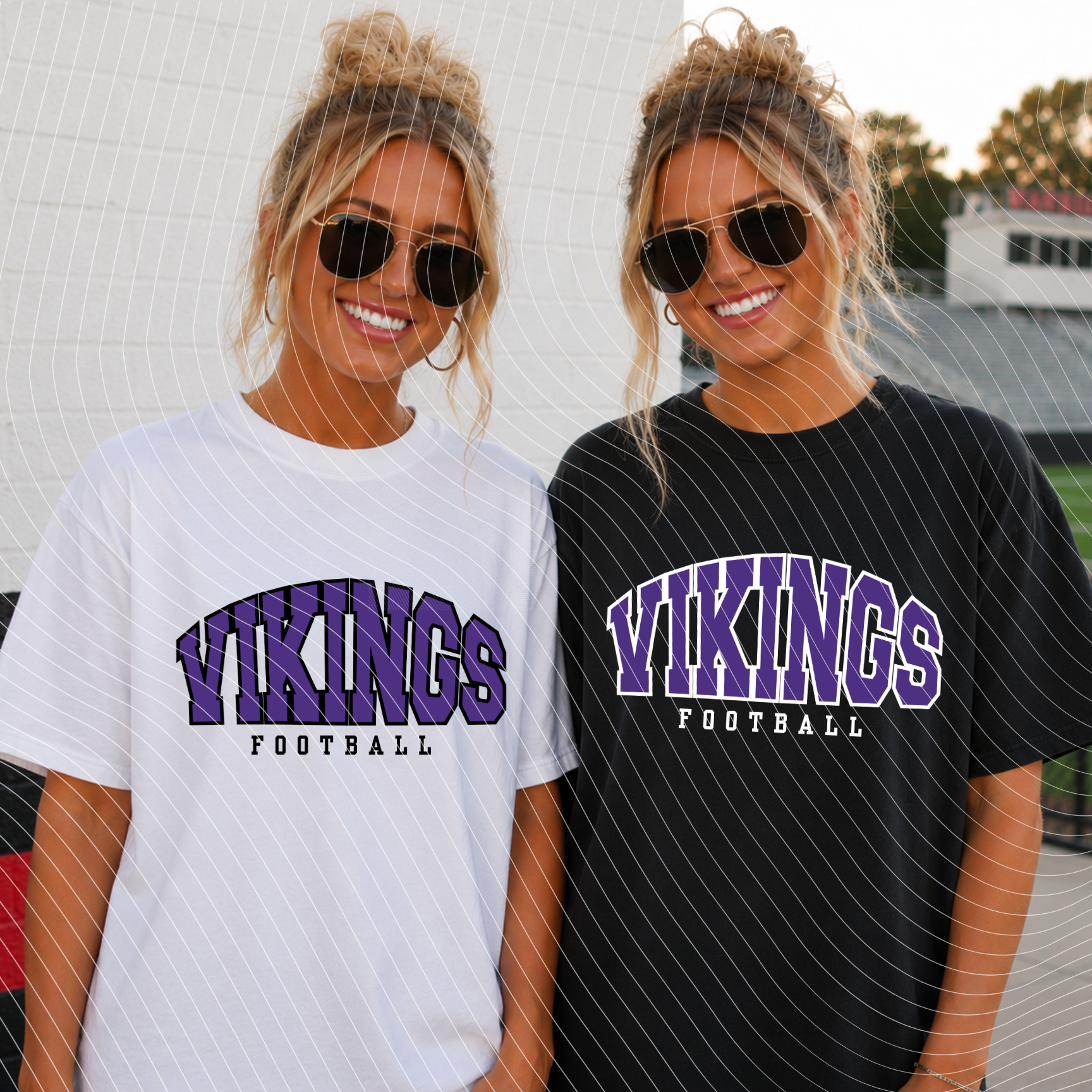 Vikings Football Arched Varsity