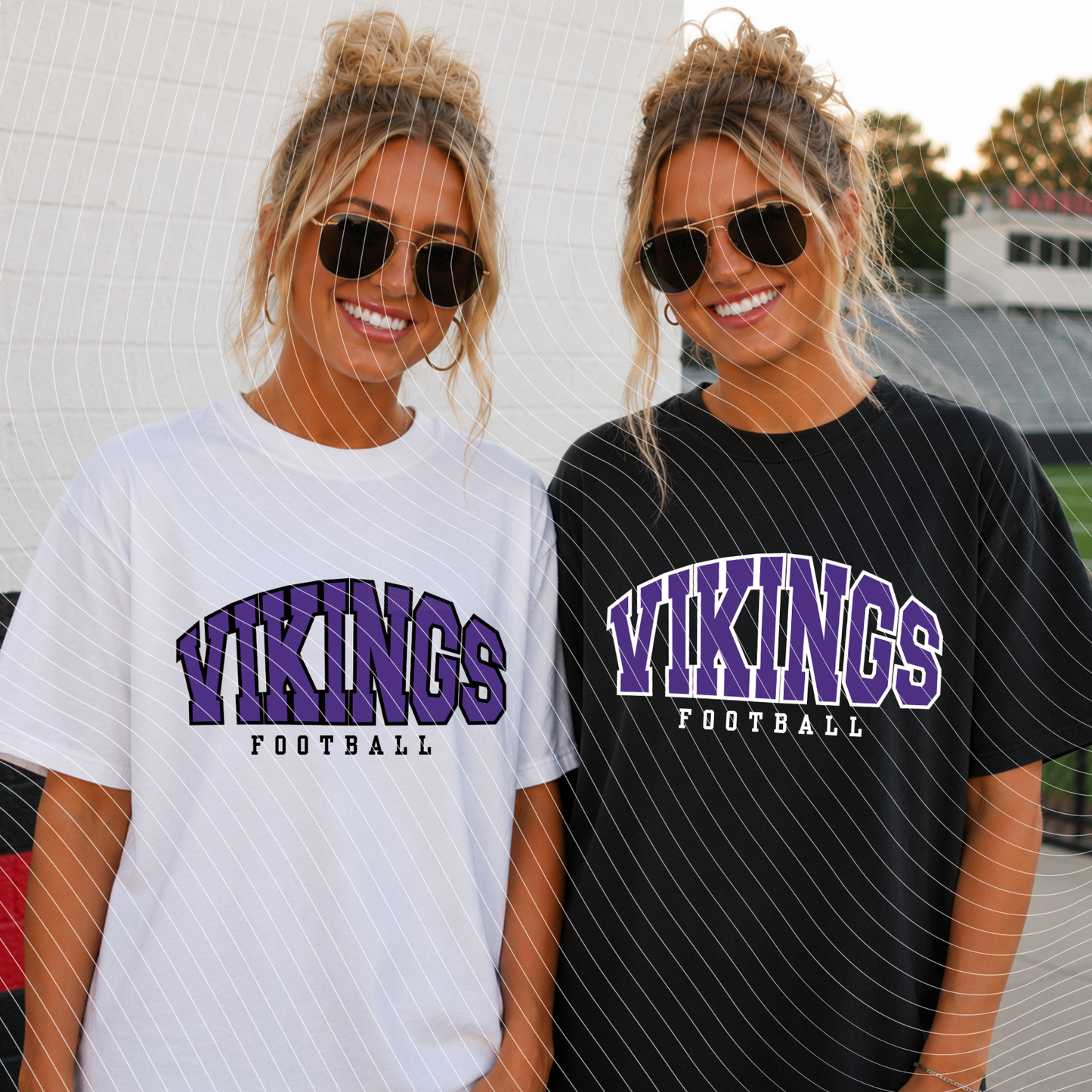 Vikings Football Arched Varsity