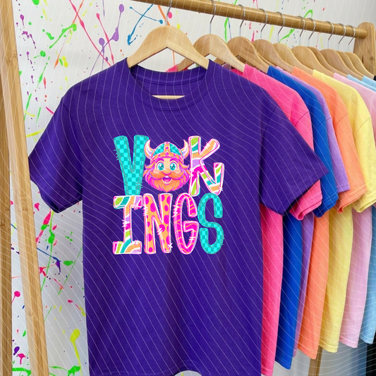 Viking Neon Word Doodle