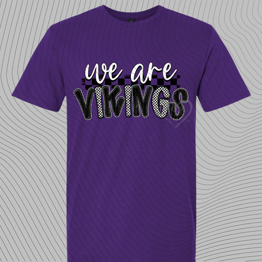 We are Vikings Black Doodle Letters