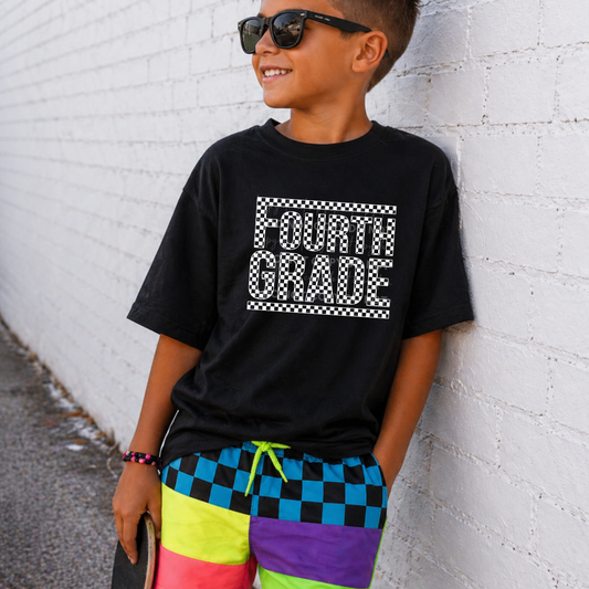 White Checkmate Grades Youth T-Shirt