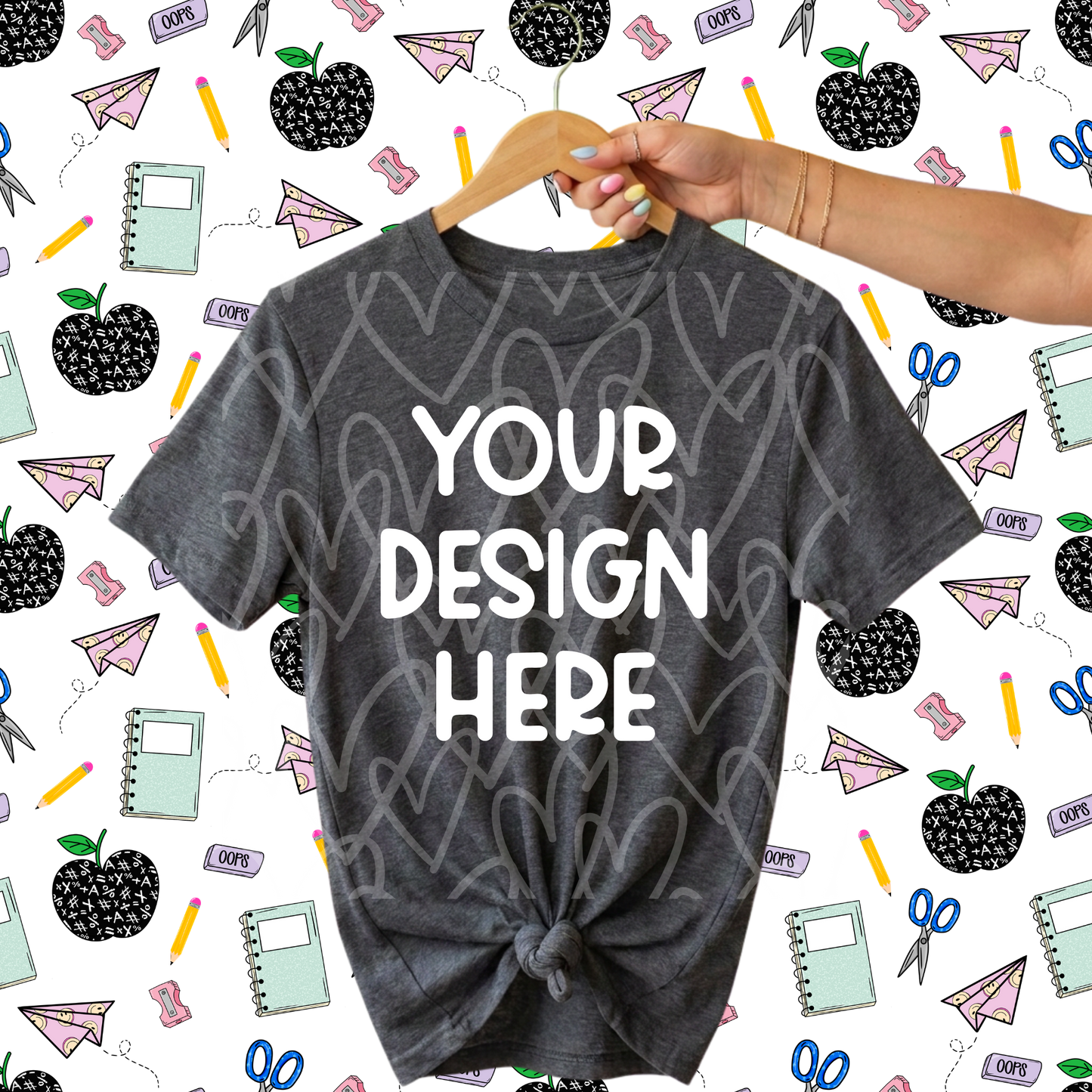 Back-to-School Gildan Youth Heavy Cotton T-Shirt Mockup| PNG Digital Download | 300 DPI