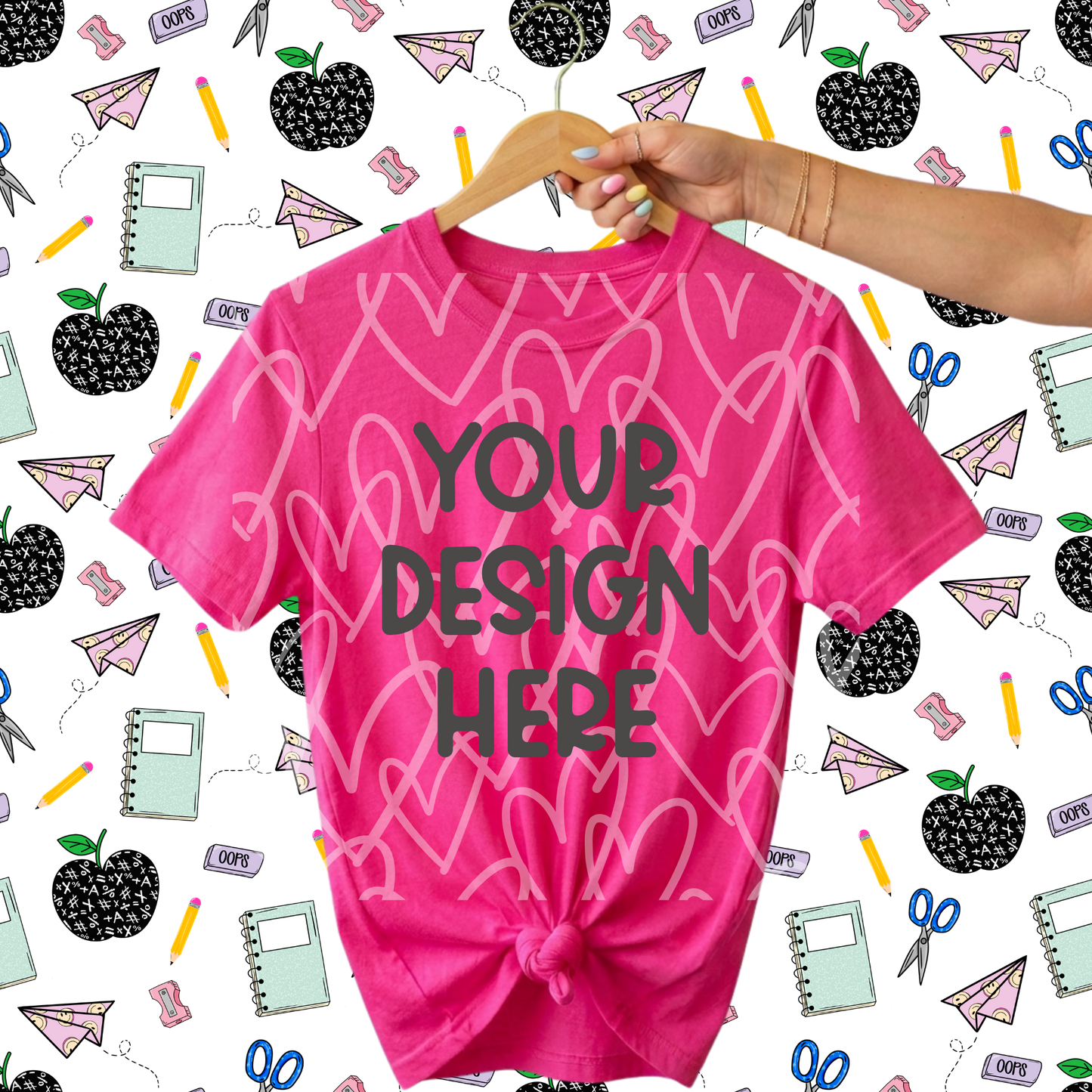 Back-to-School Gildan Youth Heavy Cotton T-Shirt Mockup| PNG Digital Download | 300 DPI