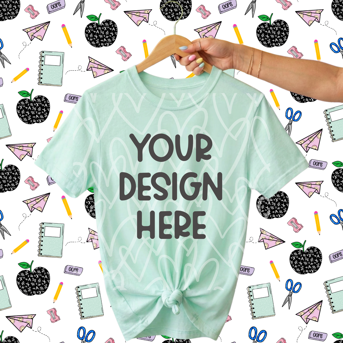 Back-to-School Gildan Youth Heavy Cotton T-Shirt Mockup| PNG Digital Download | 300 DPI