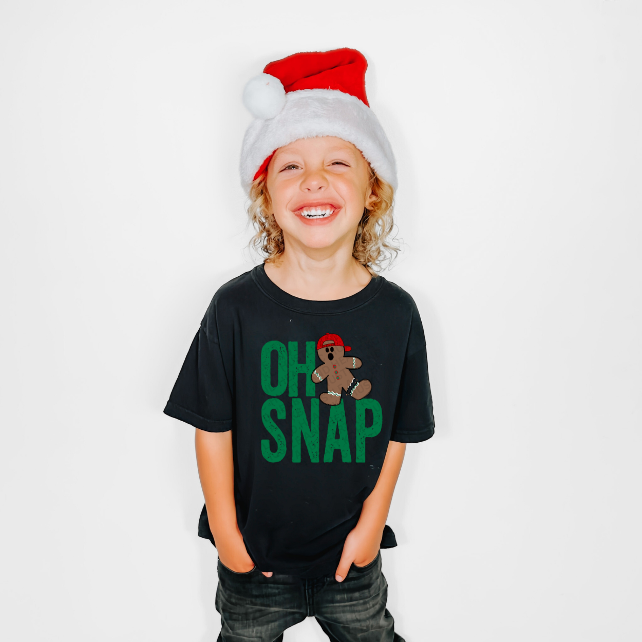 Youth Oh Snap Gingerbread Christmas Shirt – Funny Holiday Kids Tee