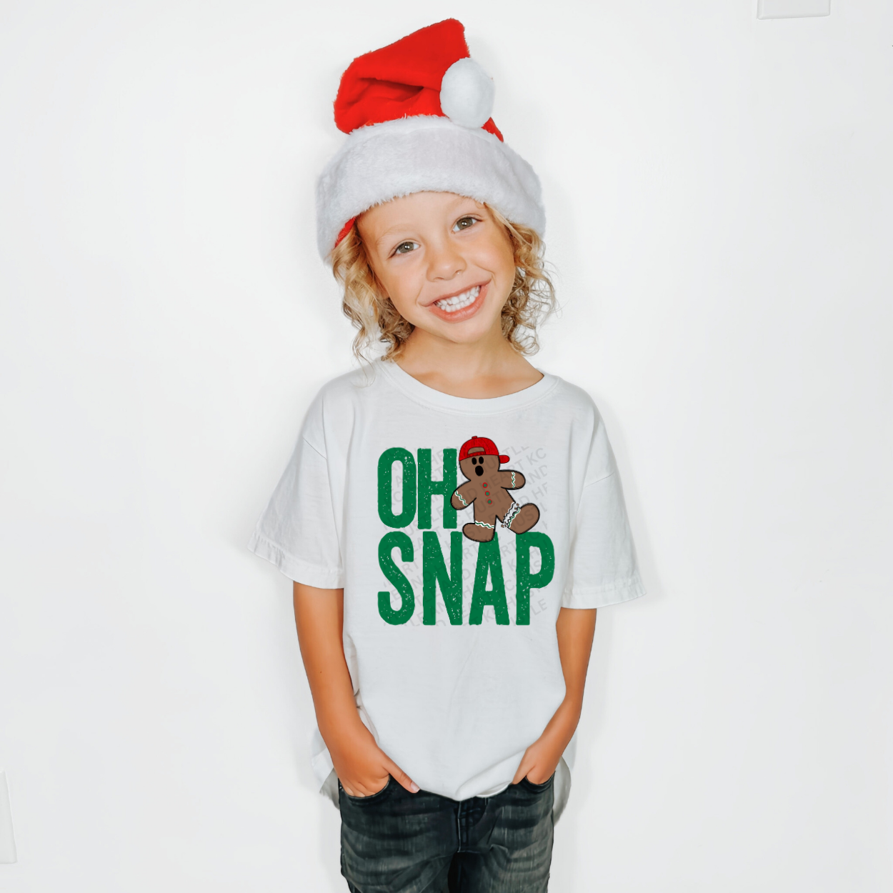 Youth Oh Snap Gingerbread Christmas Shirt – Funny Holiday Kids Tee