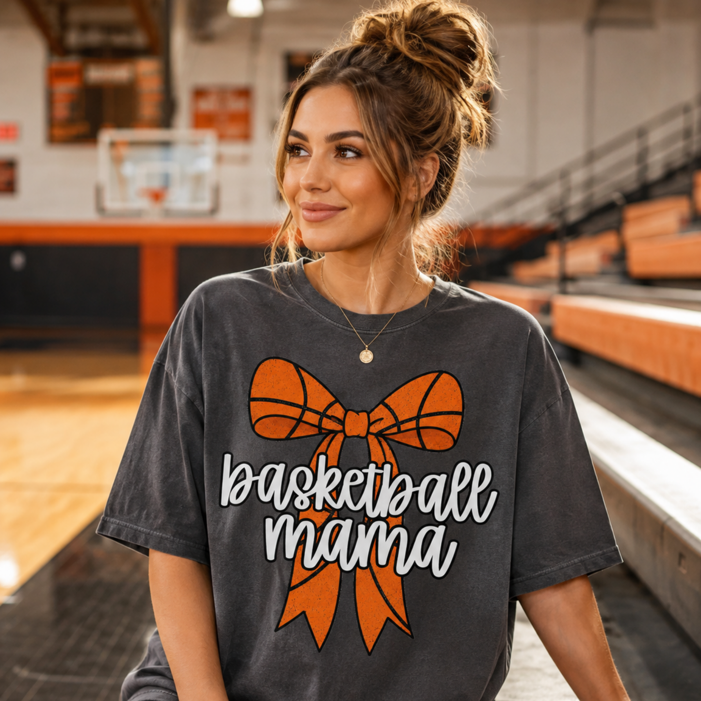 Basketball Mama Bow