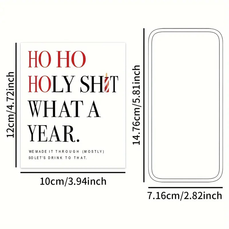 “HO HO HOLY SH*T” Wine Bottle Sticker