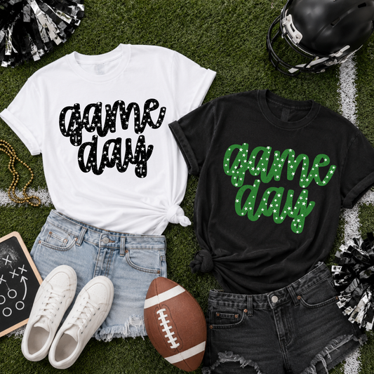 Youth Game Day | Distressed Spirit Wear | Black and Green